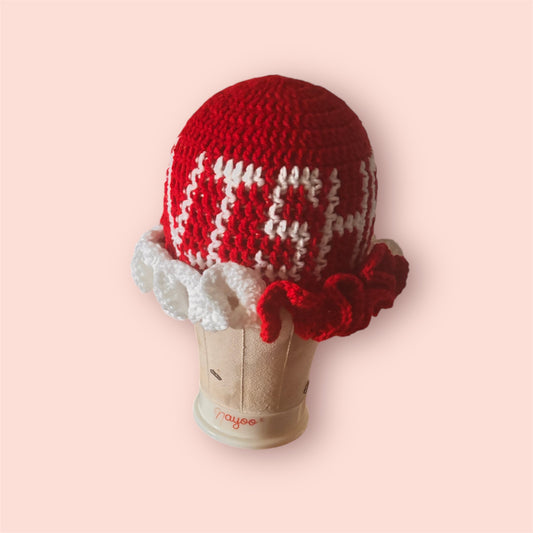 Name/intial ruffle hats